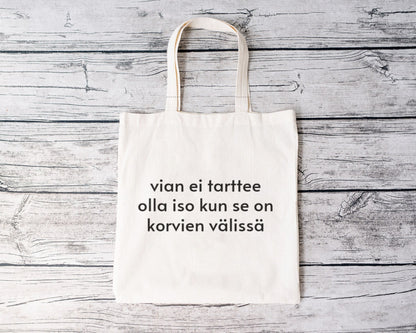 Vian ei tarttee olla iso |Kassi|